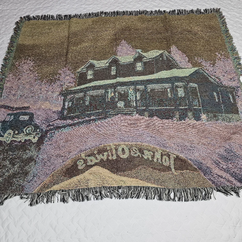 John & Olivias County Cotton Tapestry Throw Blanket 58 x 48